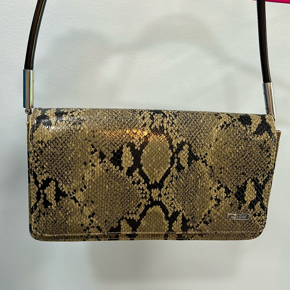 Nine West Snakeskin Print Handbag Y2K